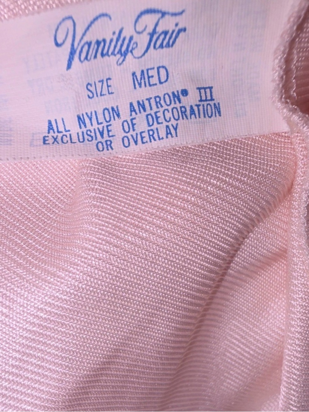 Vintage Pink Nylon Lace Button Front Nightgown | Cottagecore Coquette - Picture 9 of 10